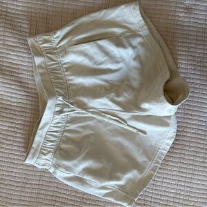 Lululemon Cream bone inner glow shorts